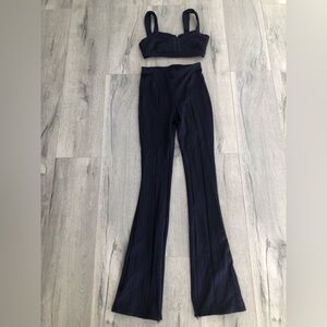 Alo Pinstripe Navy Set